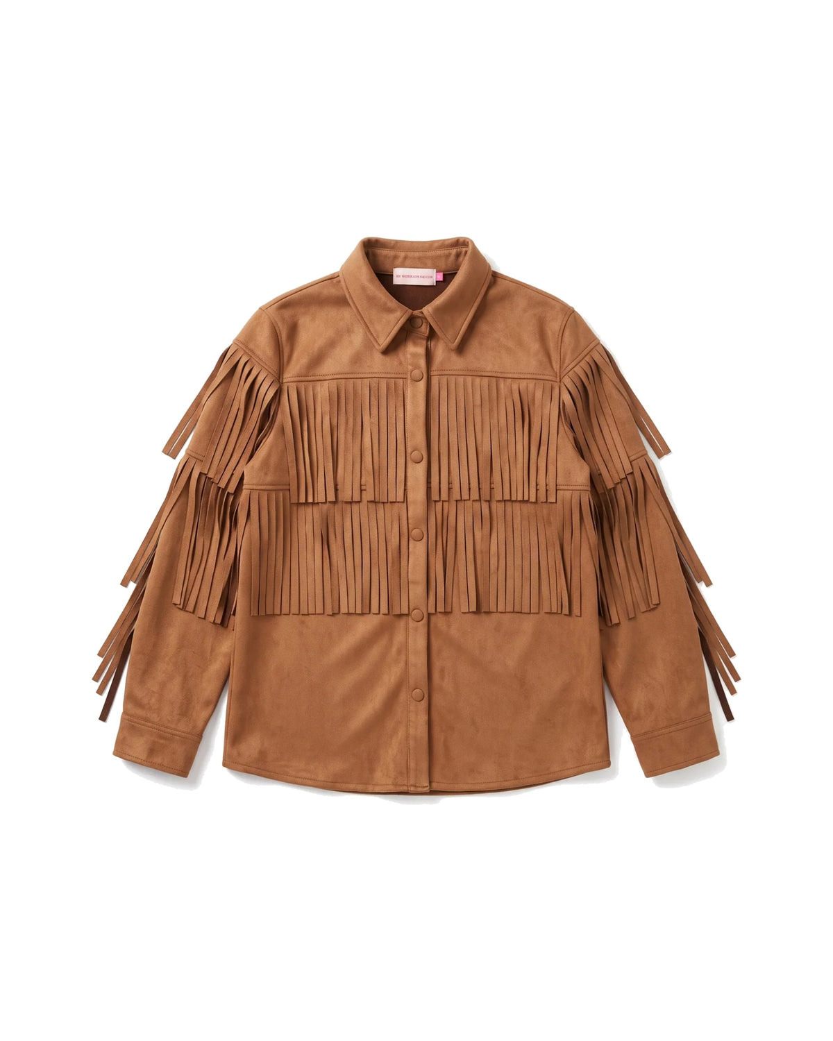 The Tan Fringe Jacket – women's jacket at Quatre Épingles, Beirut