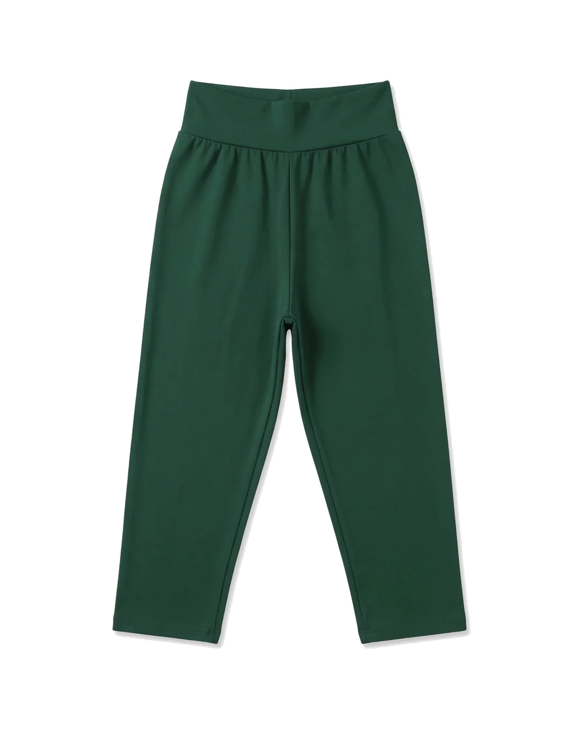 High-Waist Cropped Leggings in Deep Green – women's jeans & trousers at Quatre Épingles, Beirut