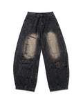 Washed Black Barrel Jean – women's jeans & trousers at Quatre Épingles, Beirut