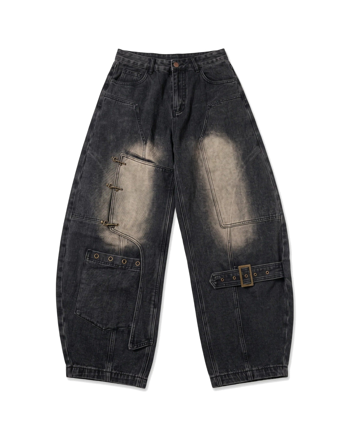 Washed Black Barrel Jean – women's jeans & trousers at Quatre Épingles, Beirut