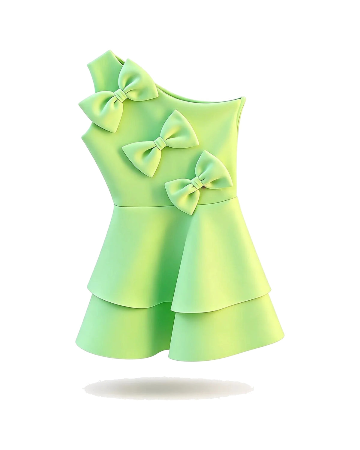 The Bow Dress Green – girls' dress at Quatre Épingles, Beirut