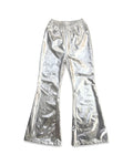 Silver Metallic Flared Pants – girls' jeans & pants at Quatre Épingles, Beirut