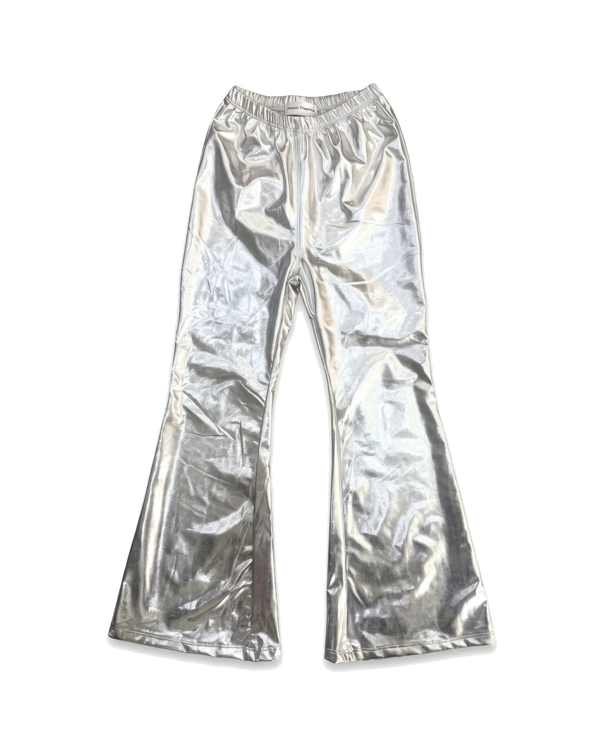 Silver Metallic Flared Pants – girls' jeans & pants at Quatre Épingles, Beirut