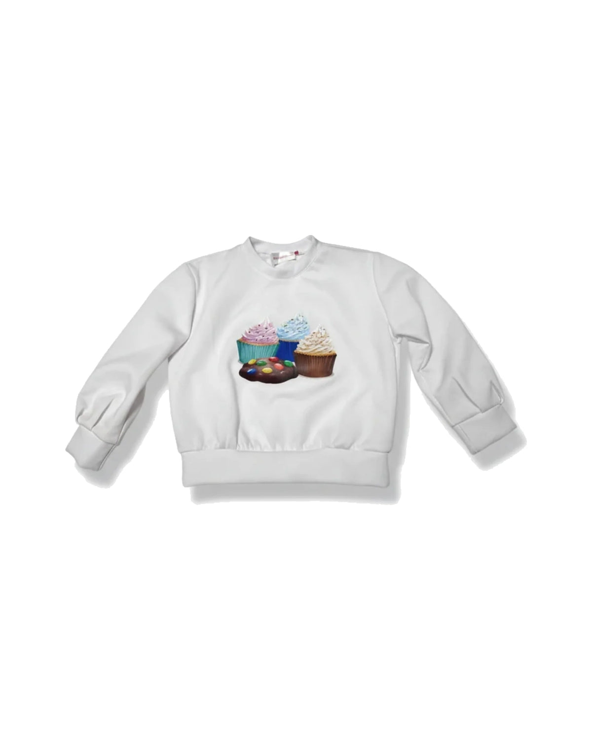 White Cupcake & Candy Graphic Sweatshirt for Girls – girls' top at Quatre Épingles, Beirut