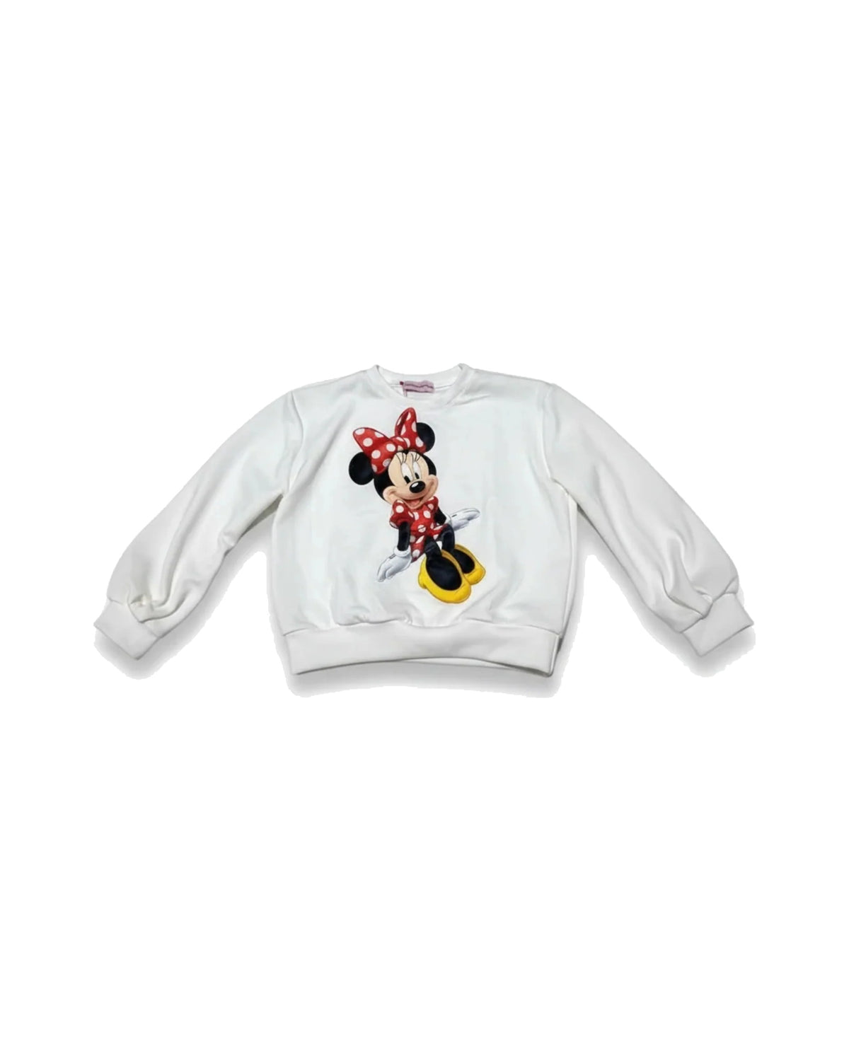 White Minnie Mouse Red Polka Dot Graphic Sweatshirt for Girls – girls' top at Quatre Épingles, Beirut