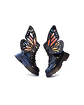 Black Patent Butterfly Wing Lace-Up Boots for Girls – girls' shoes at Quatre Épingles, Beirut