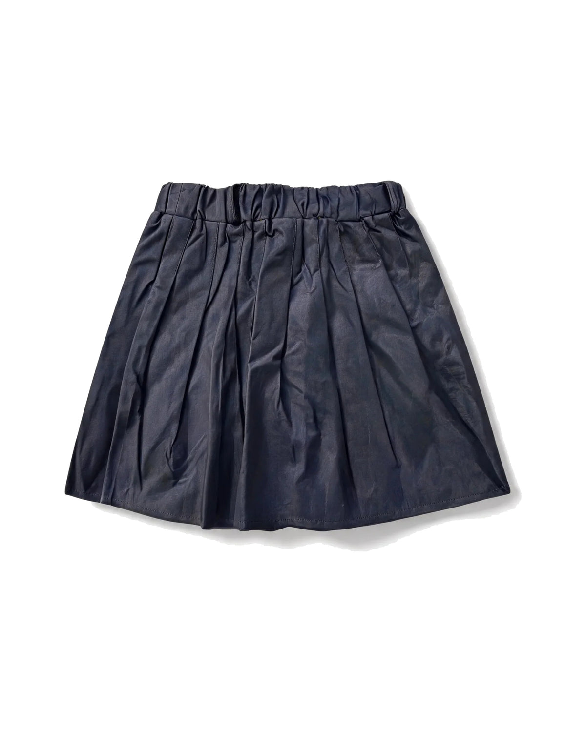 Black Faux Leather Pleated Mini Skirt – girls' skirt at Quatre Épingles, Beirut