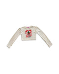 Lebanese Independence Day Long Sleeve Top – White – girls' top at Quatre Épingles, Beirut