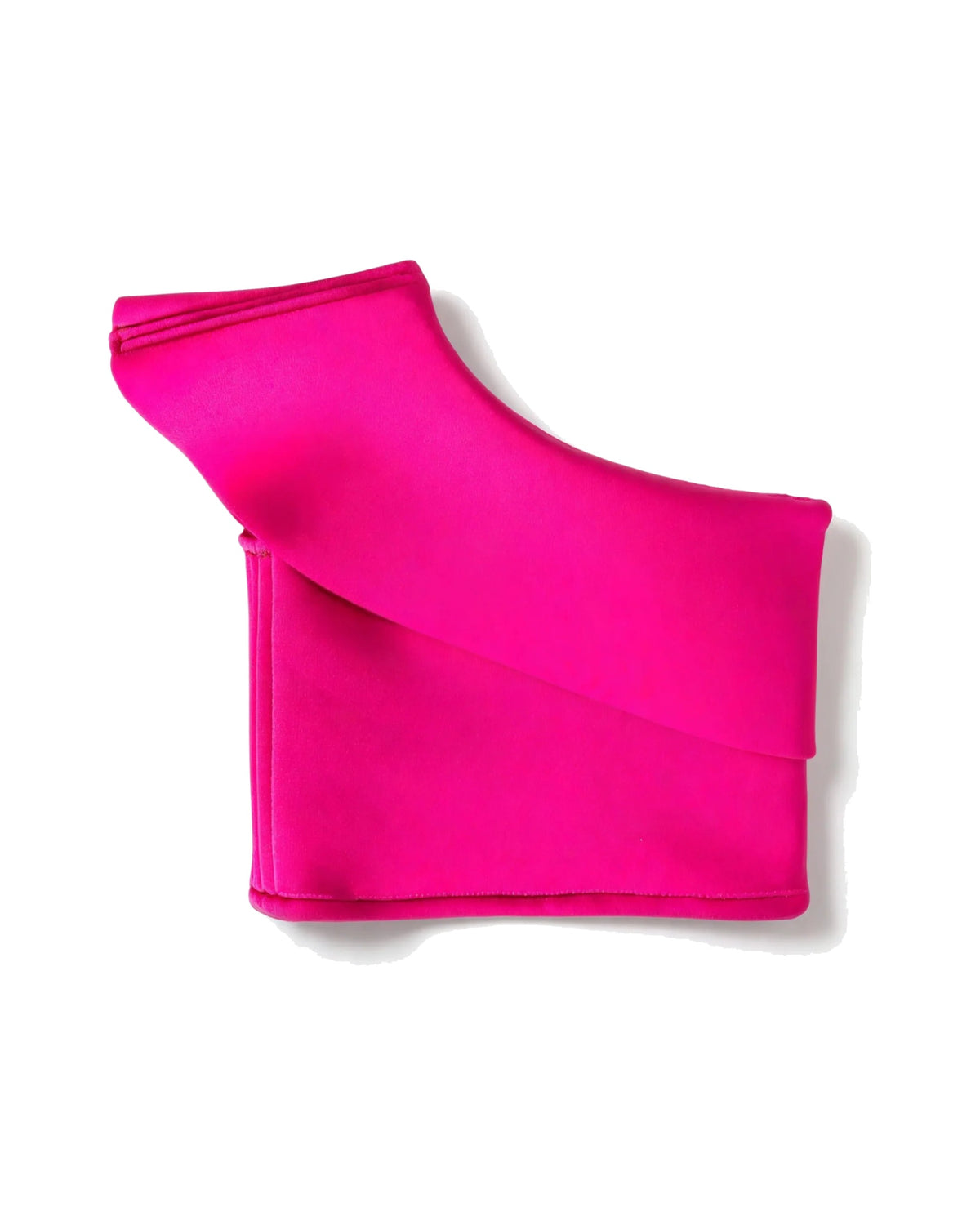 Pink Asymmetrical One-Shoulder Crop Top – Fuchsia – girls' top at Quatre Épingles, Beirut
