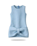 Sleeveless Mini Dress with Oversized Bow – girls' dress at Quatre Épingles, Beirut