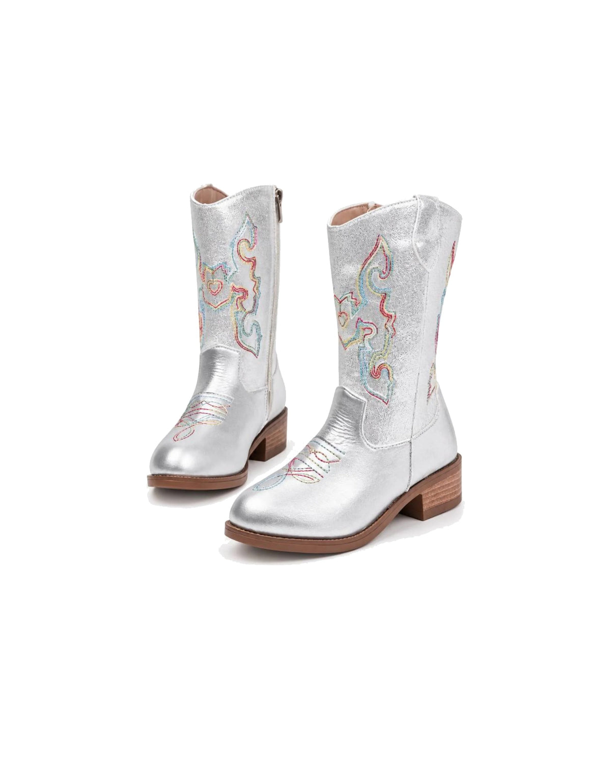 Girls' Glitter Embroidered Cowboy Boots – girls' shoes at Quatre Épingles, Beirut (view 4)