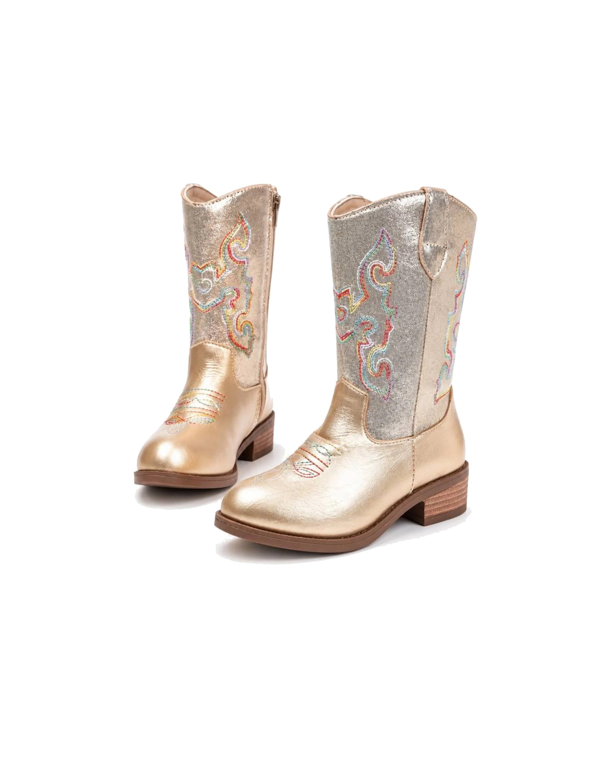 Girls' Glitter Embroidered Cowboy Boots – girls' shoes at Quatre Épingles, Beirut (view 5)