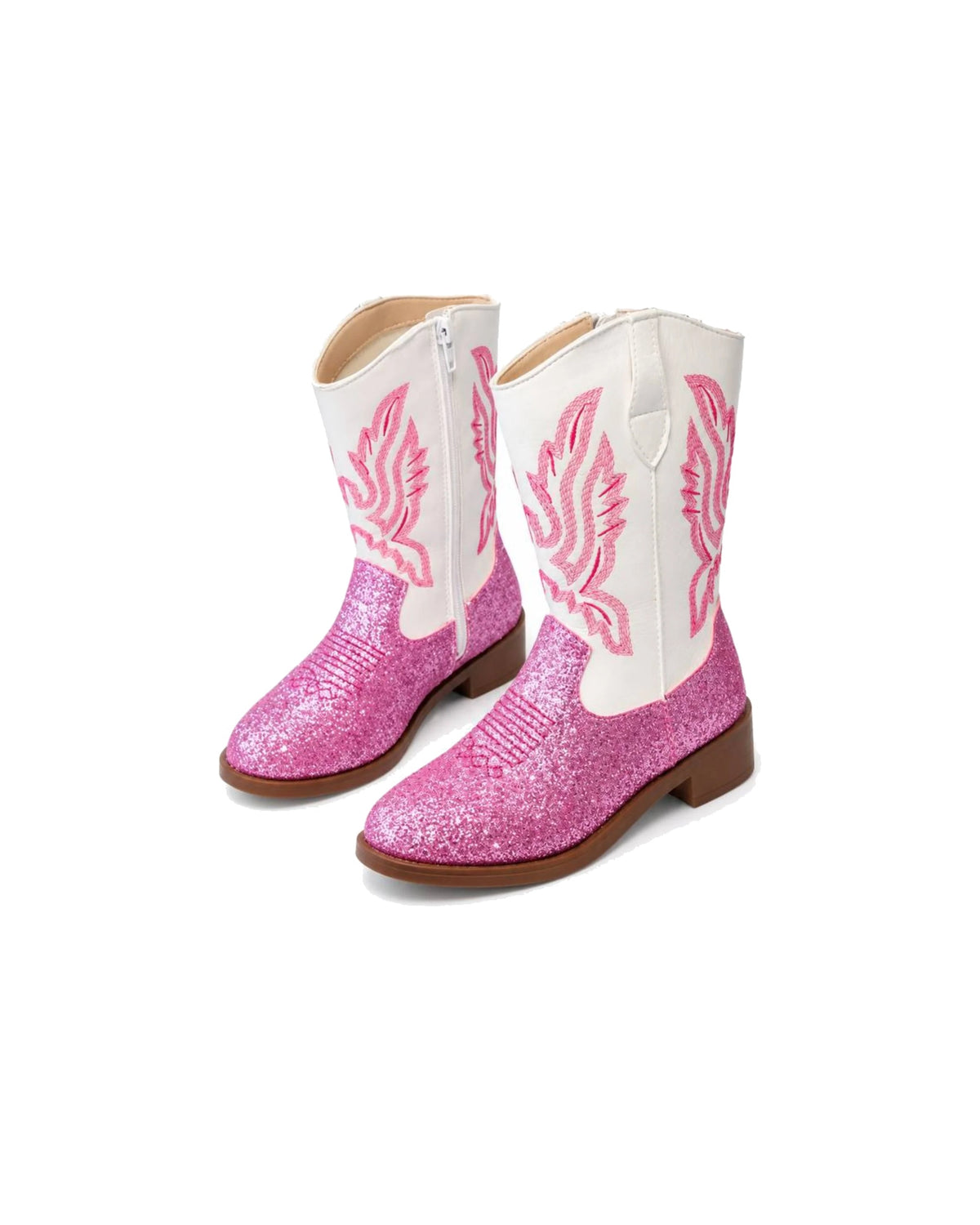 Girls' Glitter Embroidered Cowboy Boots – girls' shoes at Quatre Épingles, Beirut