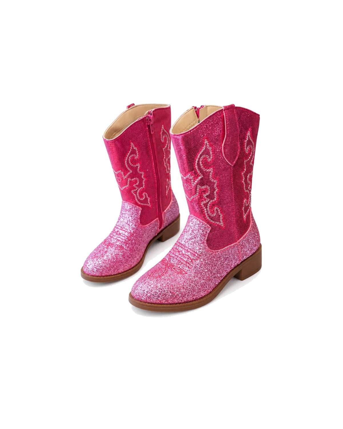 Girls' Glitter Embroidered Cowboy Boots – girls' shoes at Quatre Épingles, Beirut (view 2)
