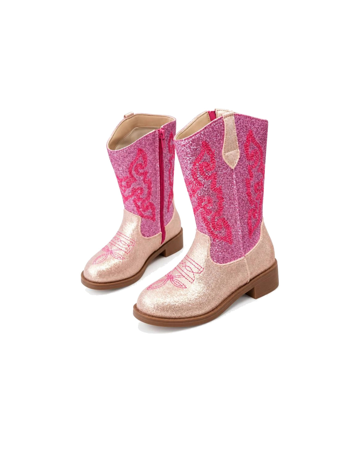 Girls' Glitter Embroidered Cowboy Boots – girls' shoes at Quatre Épingles, Beirut (view 3)