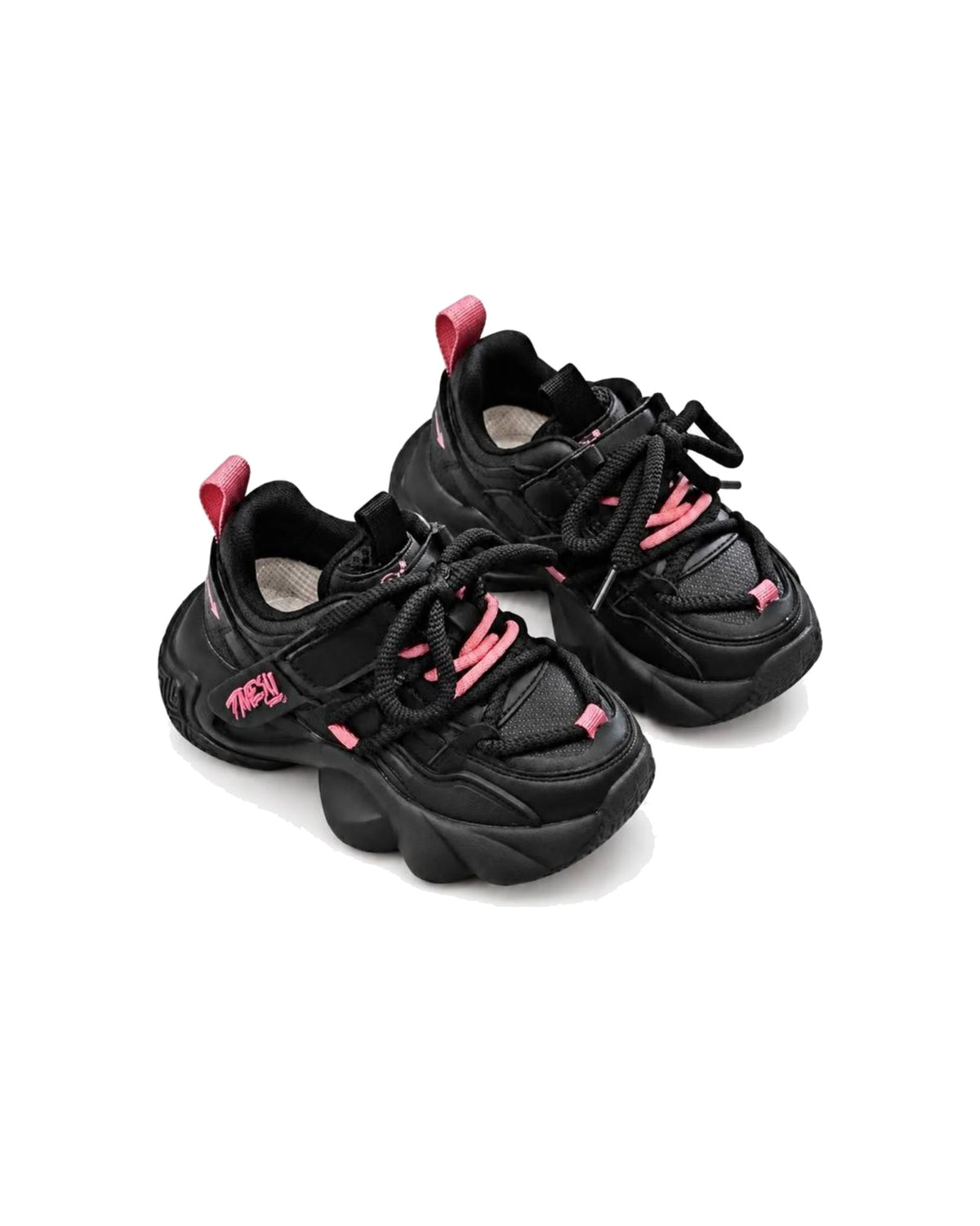Chunky Platform Sneakers with Pink Accents – girls' shoes at Quatre Épingles, Beirut