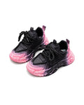 Gradient Chunky Sneakers with Splatter Print – Pink & Blue – girls' shoes at Quatre Épingles, Beirut