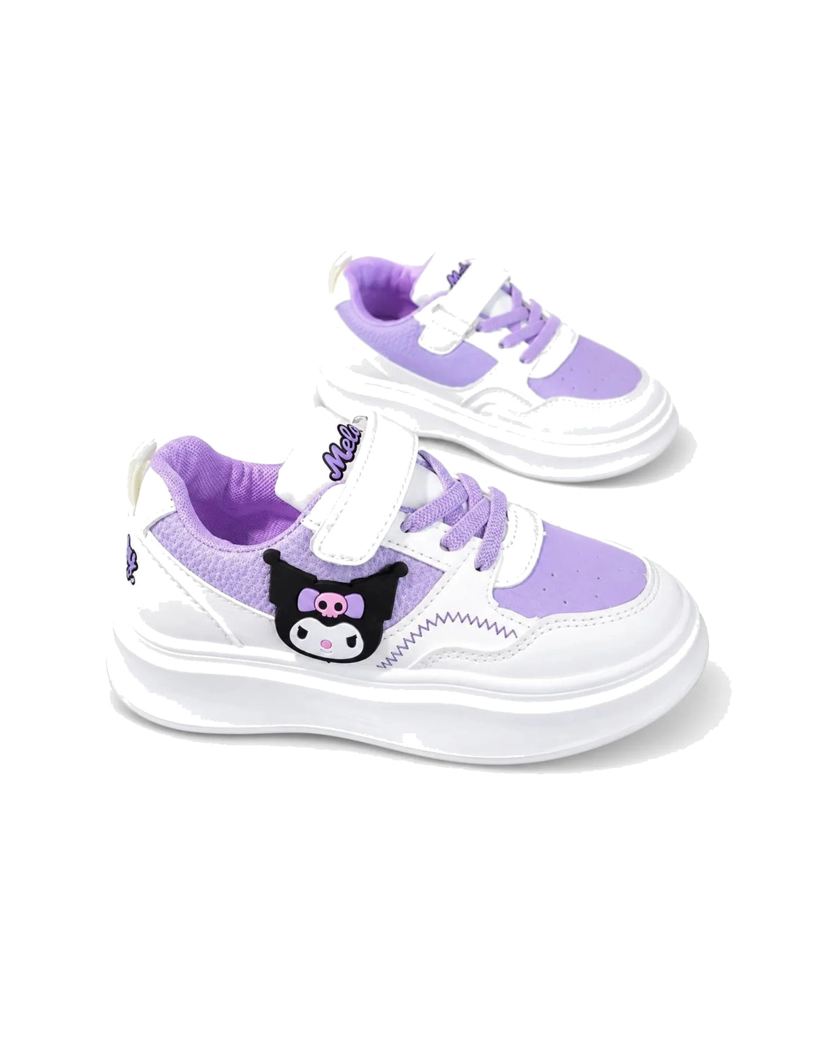Kuromi & My Melody Platform Sneakers – Pink & Purple – girls' shoes at Quatre Épingles, Beirut