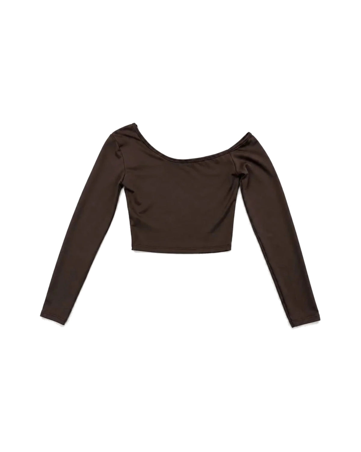 Long Sleeve Scoop Neck Crop Top – women's top at Quatre Épingles, Beirut