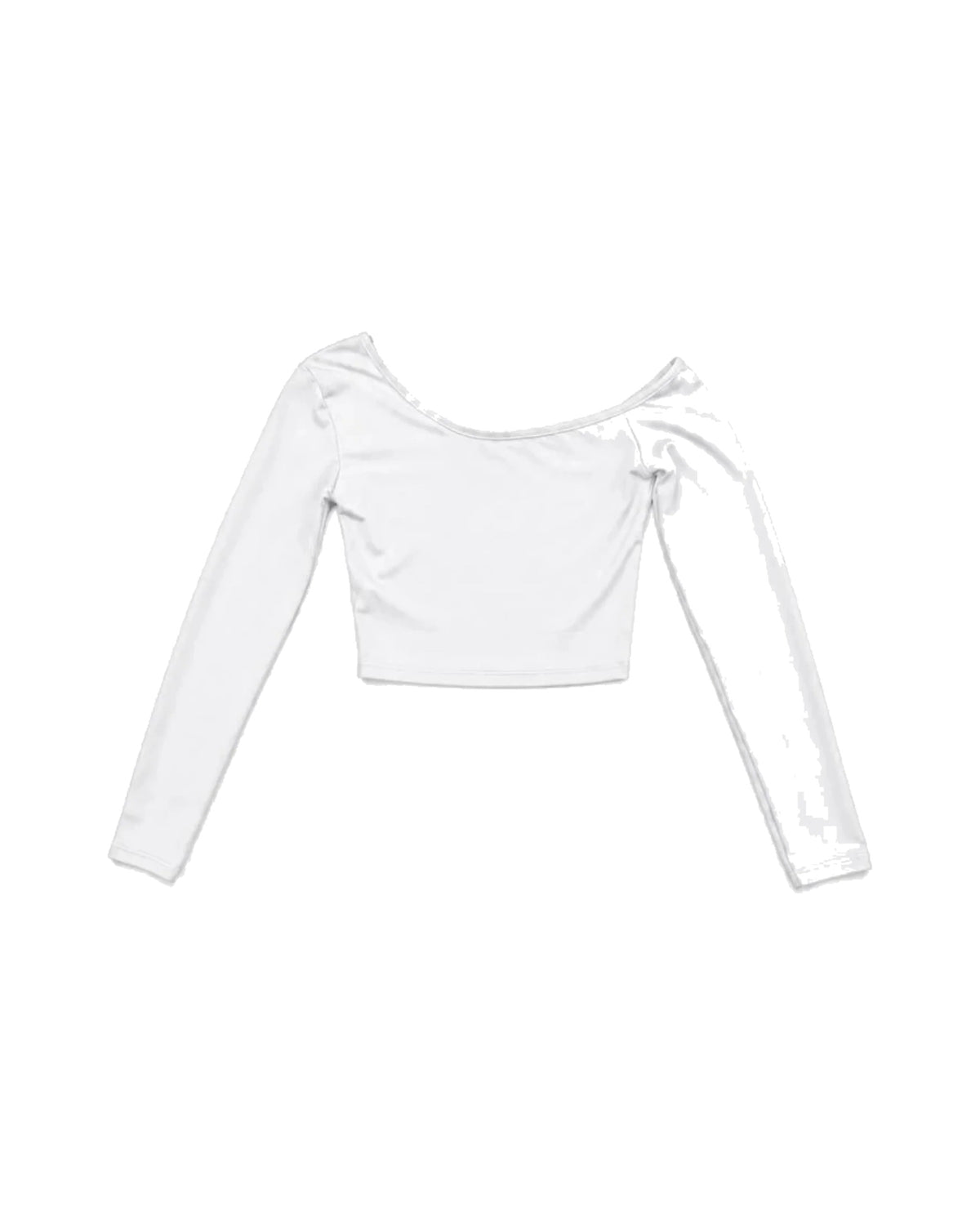 Long Sleeve Scoop Neck Crop Top – women's top at Quatre Épingles, Beirut (view 3)