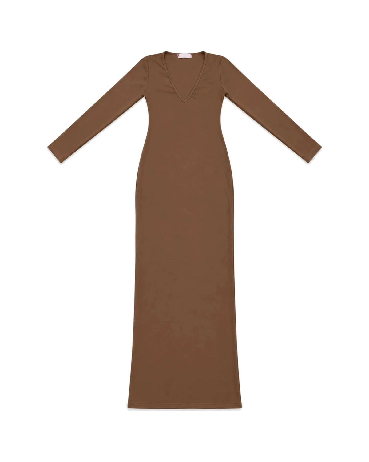 Long Sleeve V-Neck Maxi Dress – 4 Colors – women's dress at Quatre Épingles, Beirut (view 2)
