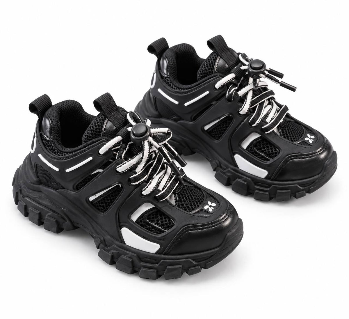 Kids Chunky Mesh Sneakers - Black