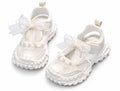 Kids pearl bow mesh sneakers - Pink