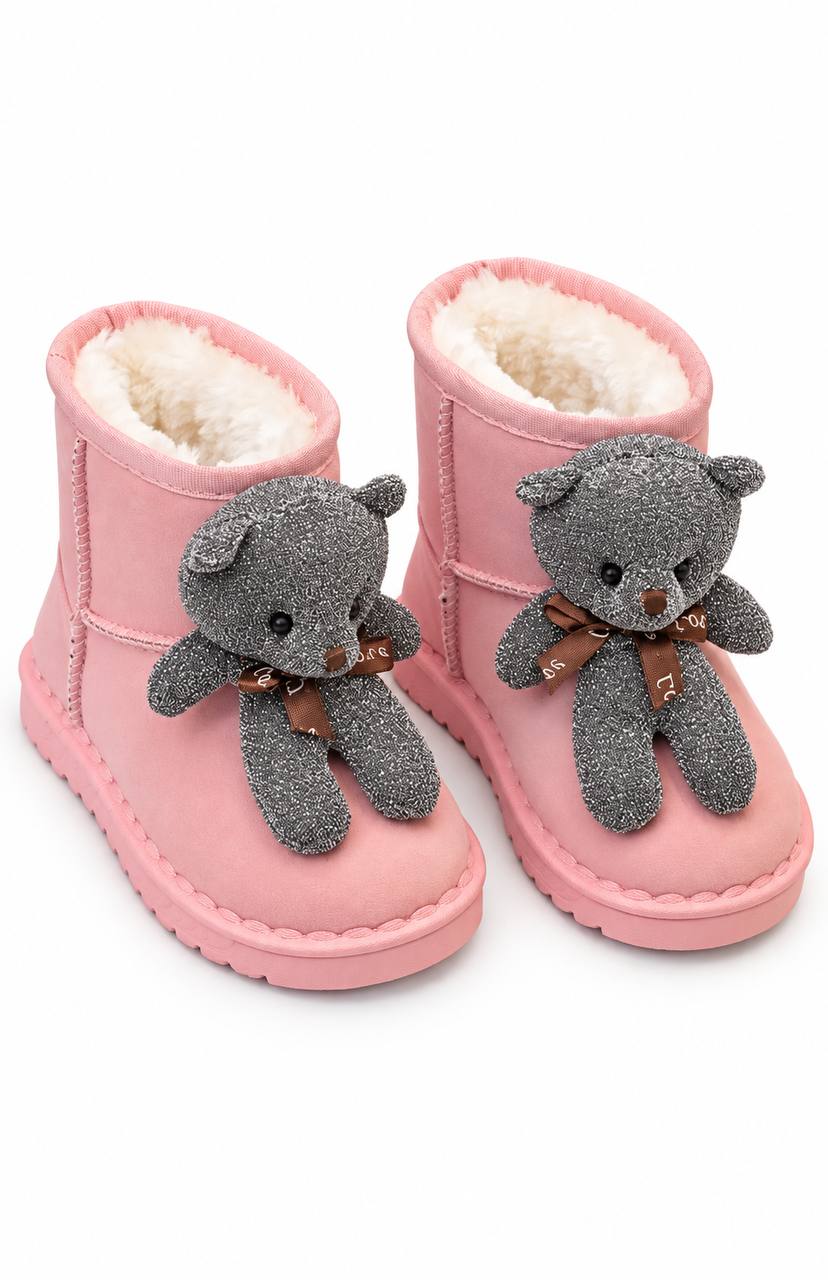 Black teddy-bear boots
